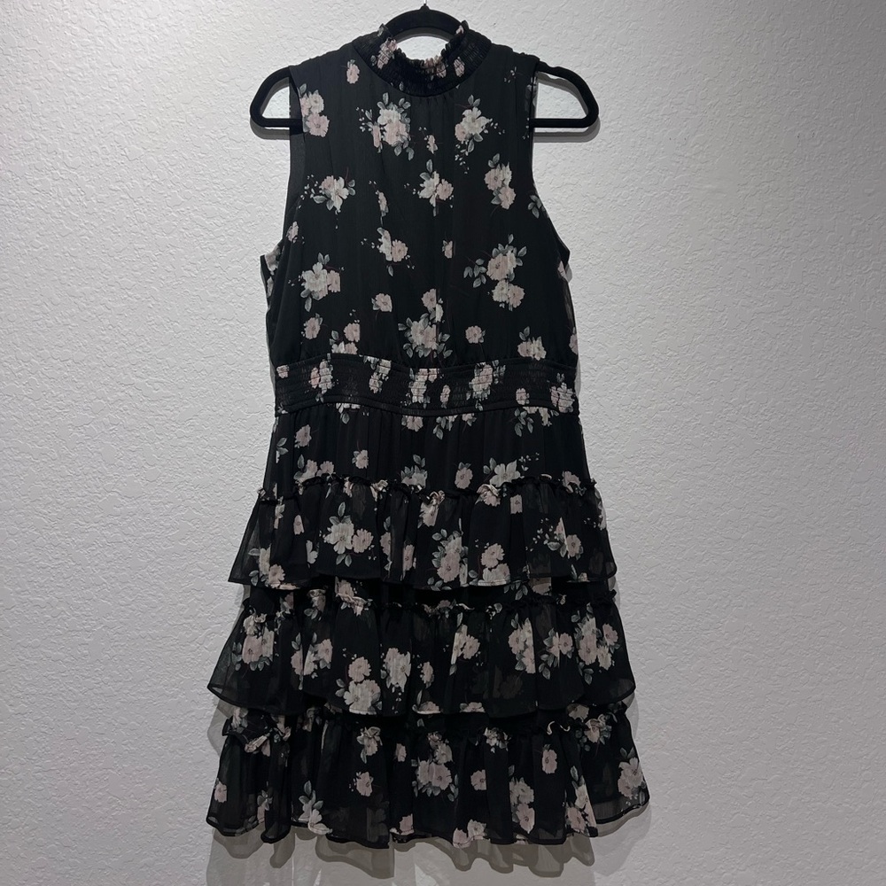 Floral Tiered Sleeveless Dress